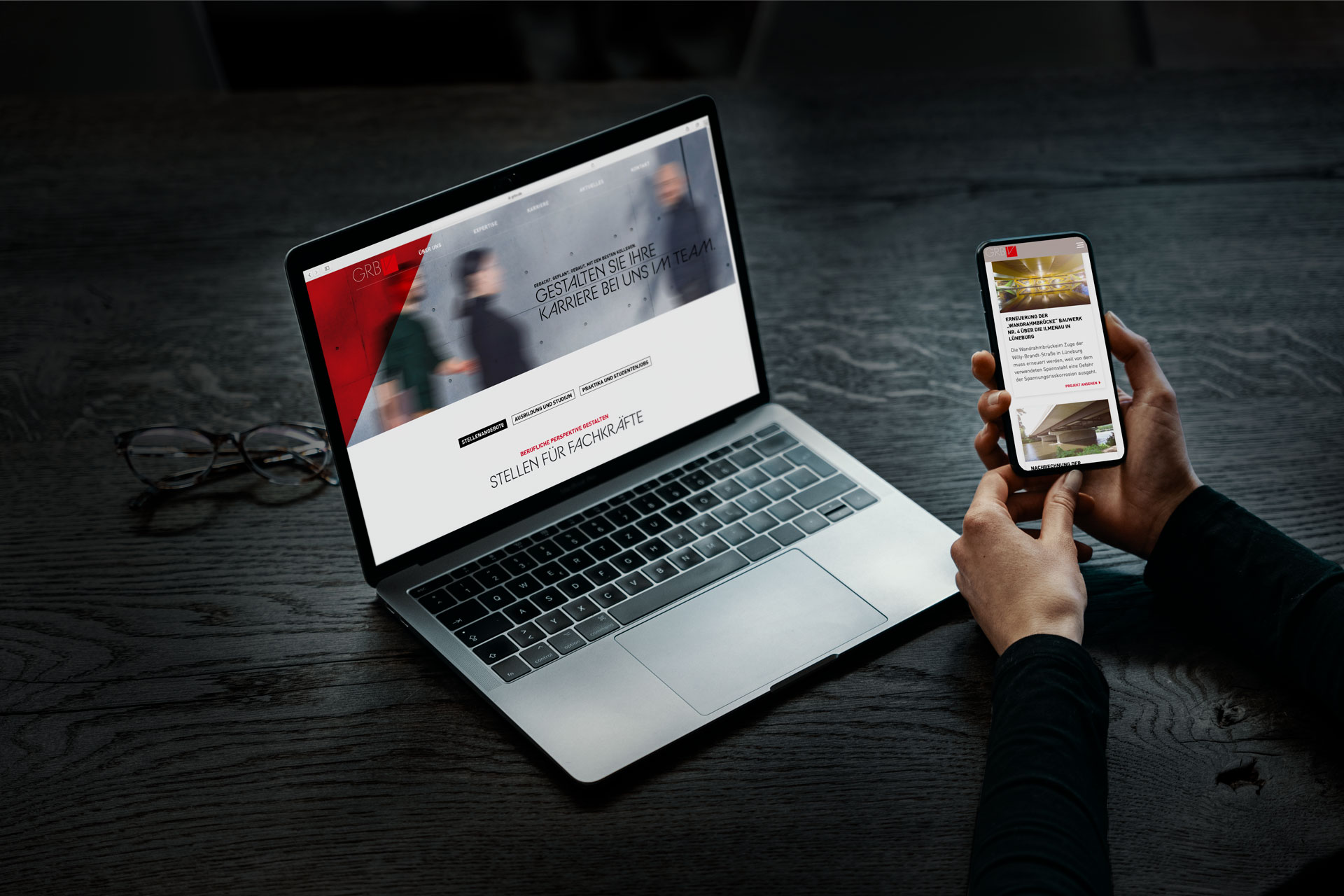GRBV – Website auf MacBook und iPhone